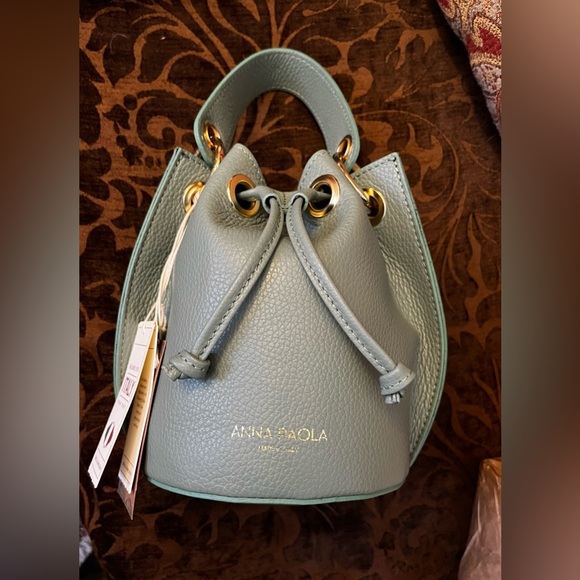 Anna Paola Bags Nwt Anna Paola Leather Italian Bucket Bag With